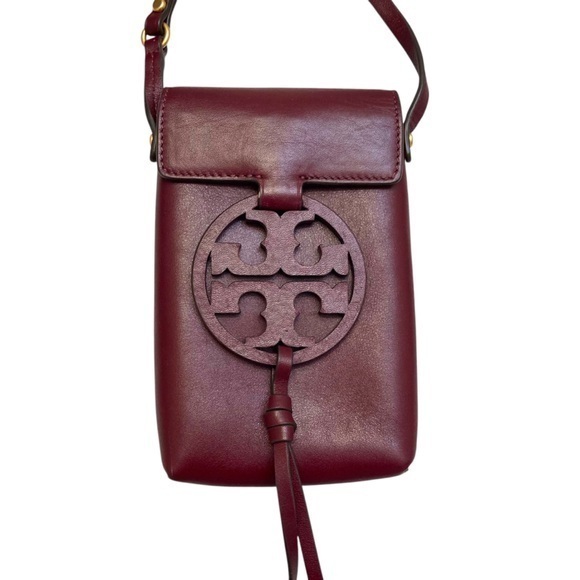 Tory Burch burgundy leather miller crossbody bag - Picture 1 of 7